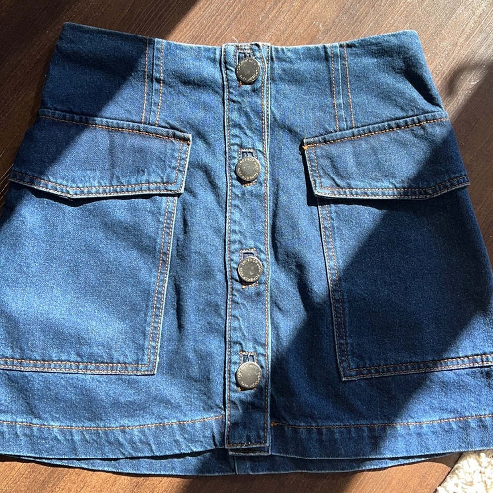 Like NEW Topshop moto skirt high waist denim